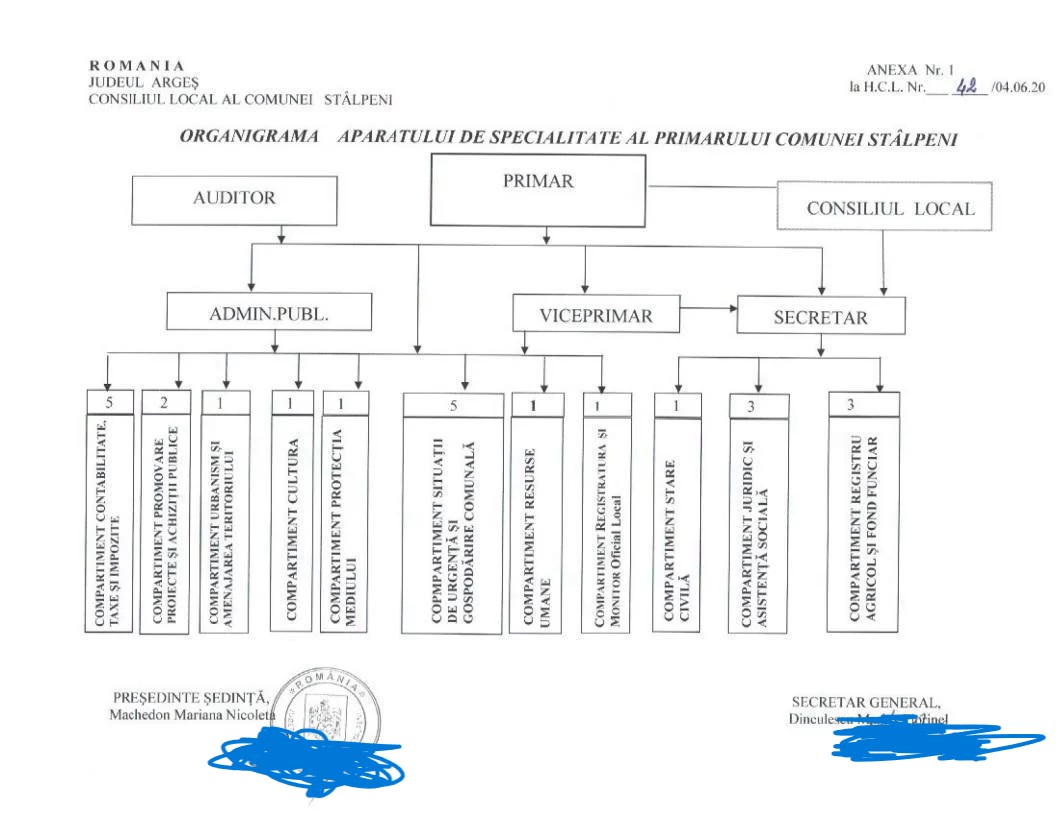 organigrama primarie stâlpeni 2020